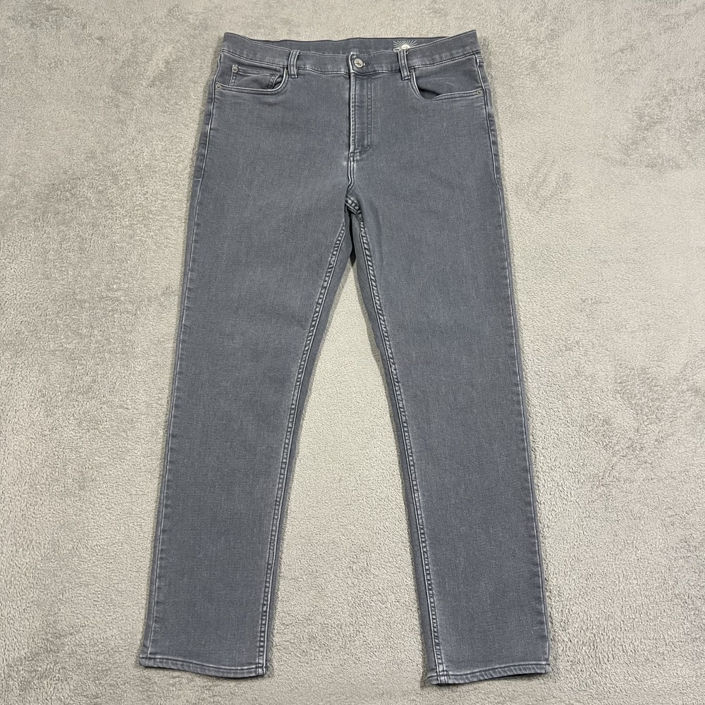 Faherty Stretch Terry 5-Pocket Pants Mens 33x30 Gray Jeans Slim